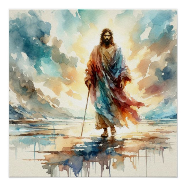 Poster Art de l'eau Jésus (Devant)