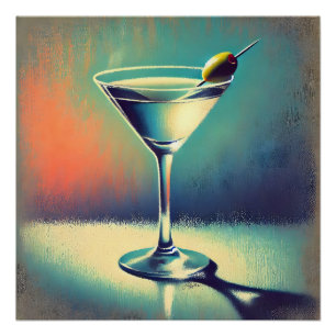 Poster Art de Martini Mid Century J'adore le Blues