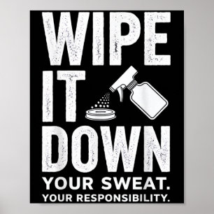 Poster Art de motivation de fitness Essuyez-le 