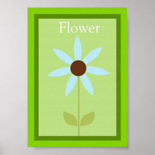 Poster art de mur d'amis de forêt de la fleur 5X7