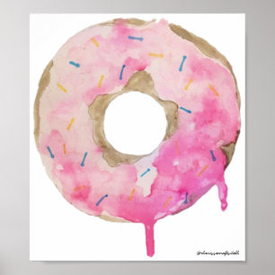 Poster Art de mur d'égouttement de beignet