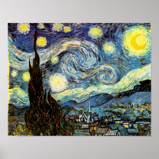 Poster Art de nuit Van Gogh Starry