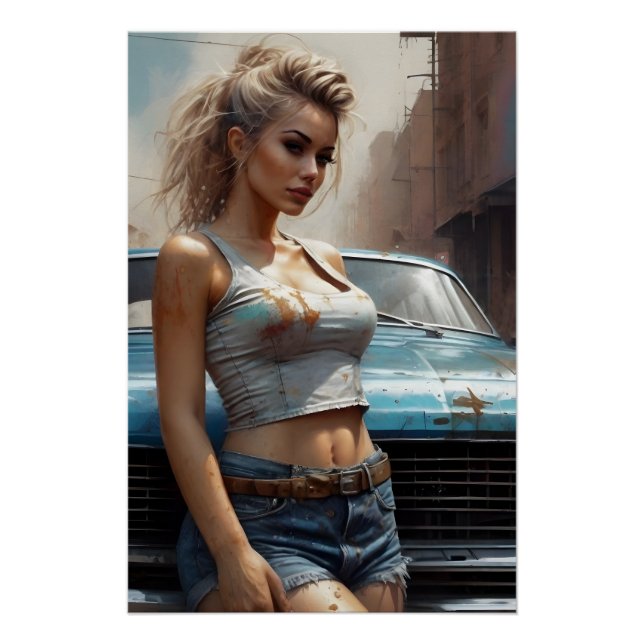 Poster Art de Pinup Blonde (Devant)