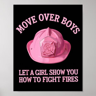 Poster Art de pompier drôle pour femmes filles femme pomp