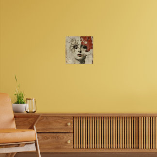Poster Art de portrait surréaliste gothique vintage d'ara