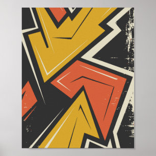 Poster Art de rue géométrique vibre