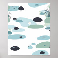 Art de scène de l'étang Zen inspiré