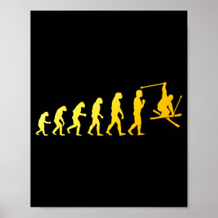 Poster Art de ski cool pour hommes femmes thème ski