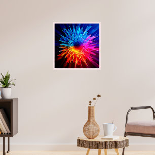 Poster Art de Starburst Étoilé Chaud Froid Pointu