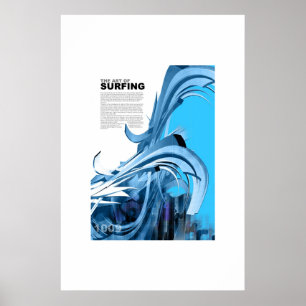 Poster Art de surfer
