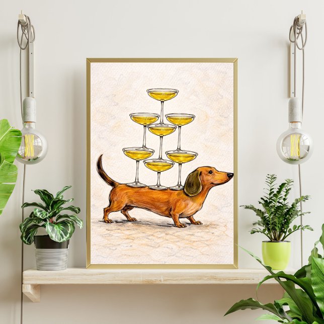 Poster Art de teckel | illustration de chien drôle (Créateur téléchargé)