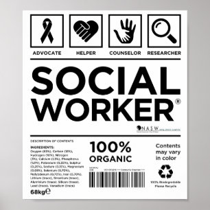 Poster Art de toile de travailleur social
