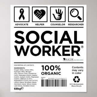 Poster Art de toile de travailleur social