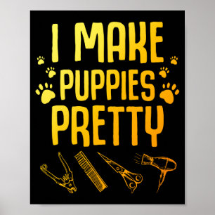 Poster Art de toilettage de chien cool pour hommes femmes
