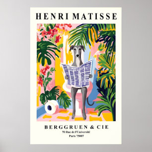 Poster Art de toilettes Greyhound - Salle de bain style M