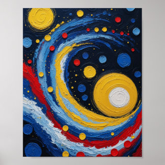 Poster Art de Tourbillon Cosmique Abstrait