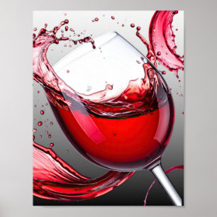 Poster Art de verser du vin rouge