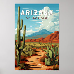 Poster Art de voyage vintage Arizona