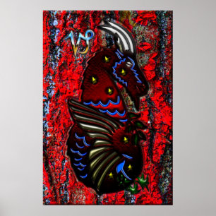 Poster Art de zodiaque de Capricorne