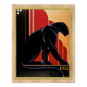 Poster Art déco de Black Panther
