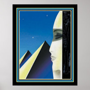Poster Art Deco "Egyptian Pyramids" 16 x 20 Print