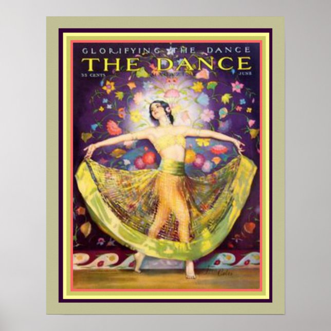 Poster Art Déco "Glorifying the Dance" 16 x 20 (Devant)