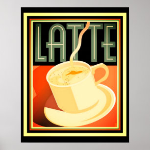 Poster Art Déco Latte 16 x 20