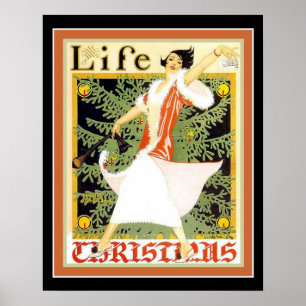 Poster Art Deco "Life" Cover Christmas Print 16 x 20