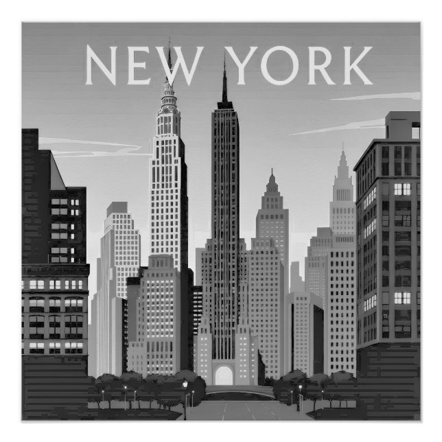 Poster Art déco. New York (Devant)