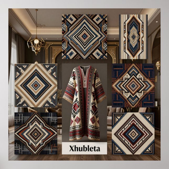 Poster Art Deco Opulence Geometric Patterns I HER_XHU_001 (Devant)