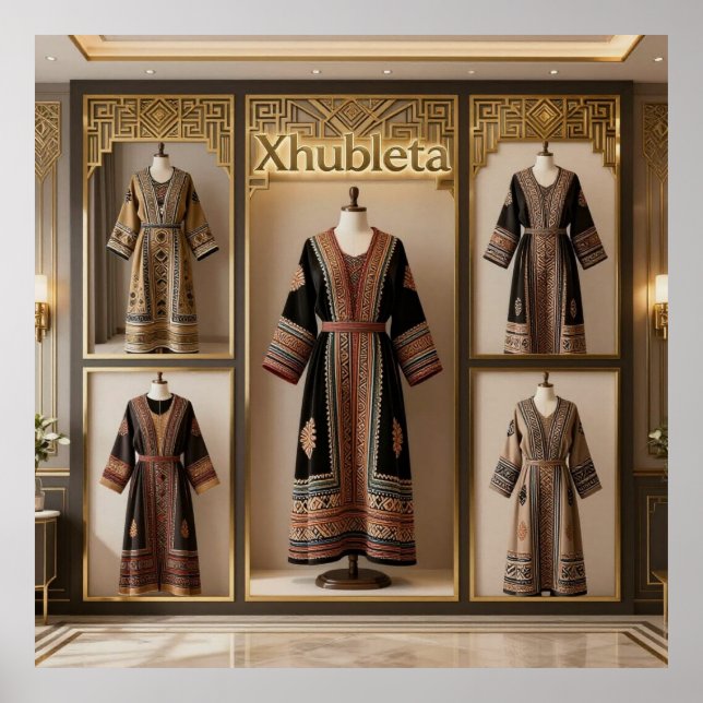 Poster Art Deco Opulence GeometricPatternsVIIIHER_XHU_001 (Devant)