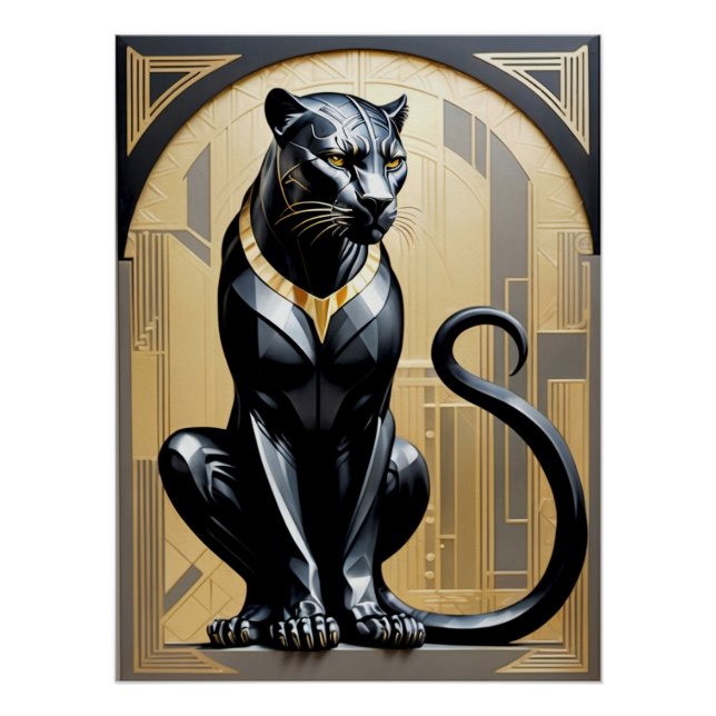 Poster Art Déco Panther. (Devant)