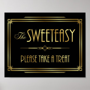 Poster Art Deco THE SWEETEASY Sign Print