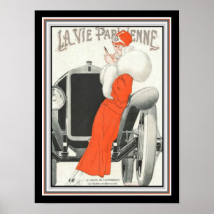 Poster Art Déco Vie Parisienne 12x16