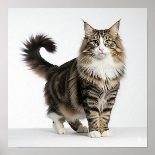 Poster Art des chats de la forêt norvégienne (Devant)