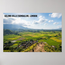 Art des rizières de Selong Hill Sembalun Lombok