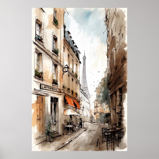 Poster Art des rues de Paris (Devant)