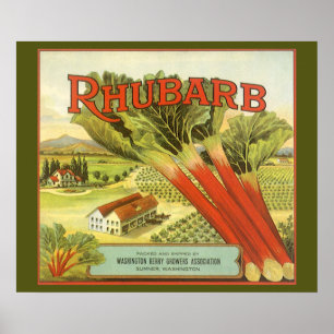Poster Art d'étiquette de canette de légumes vintage, Fer