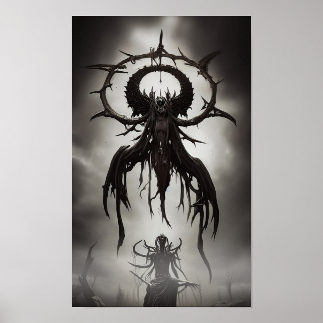 Poster Art d'horreur gothique foncé : Omen foncé (Devant)