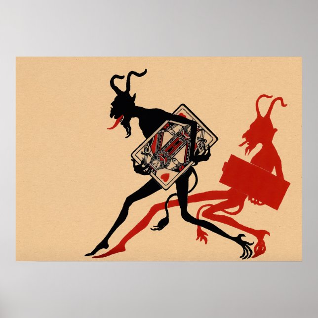 Poster Art diable vintage (Devant)