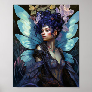 Poster Art d'Imaginaire Fée Noire Africain