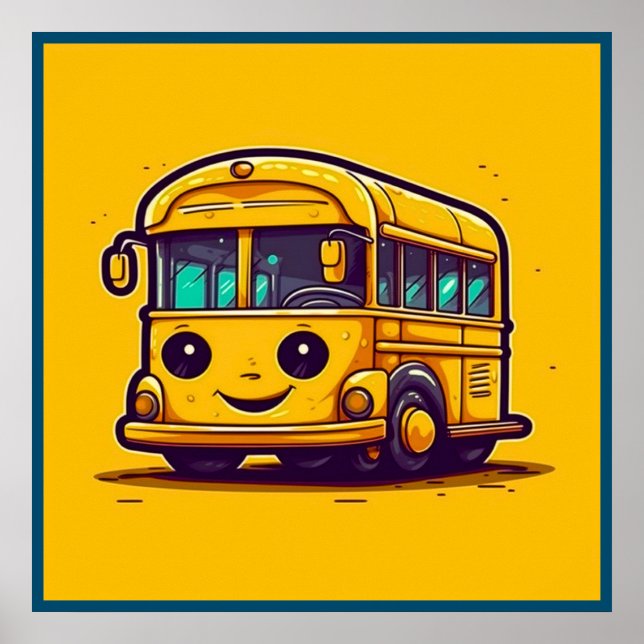 Poster Art du bus scolaire (Devant)