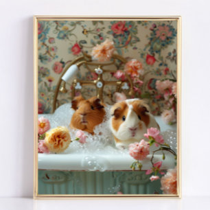 Poster Art du cochon d'Inde, cochon d'Inde dans l'art de 