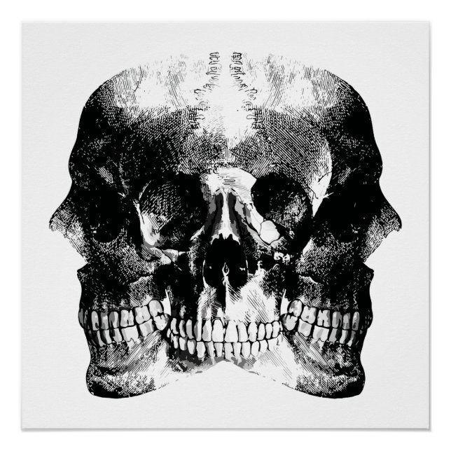 Poster Art du crâne gothique foncé (Devant)