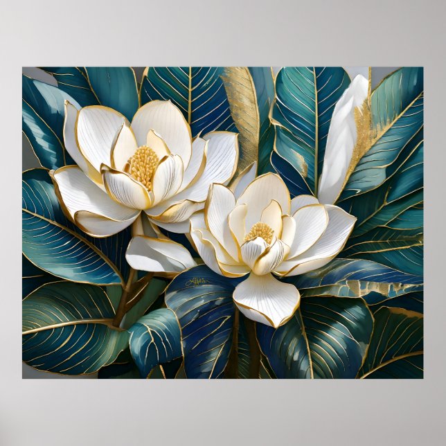 Poster Art du Magnolia du Sud (Devant)