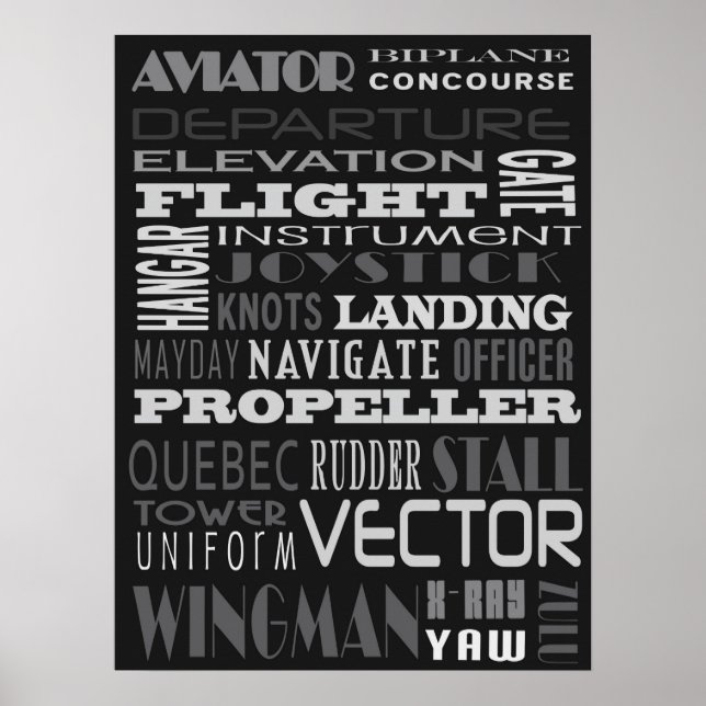 Poster Art du métro Aviator Alphabet (Devant)