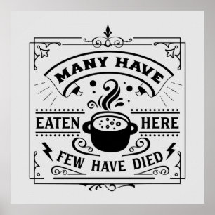 Poster art du mot cuisine