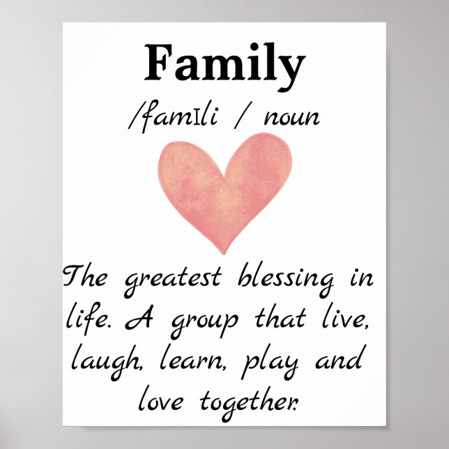 Poster Art du mot de famille (Devant)