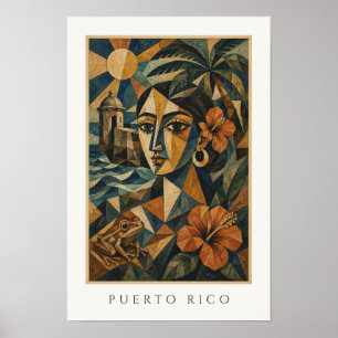 Poster Art du patrimoine de Porto Rico Voyage à Boricua