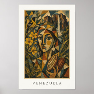 Poster Art du patrimoine vénézuélien Voyage en Amérique